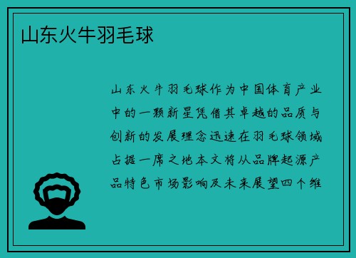山东火牛羽毛球